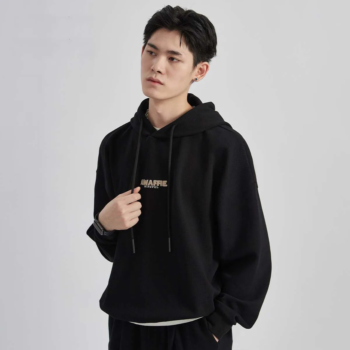 Winter Loose Hoodies Sweaters Men Letter Knitted embroidery  Hoodies Cotton korean causal Sweatshirts Couple Tops Mens Coats