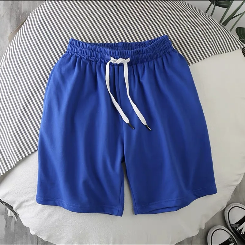 2024 New Men\'s Sports Shorts Fast Slow Run Breathable Quick-Dry Mesh Shorts Gym Fitnesssolid Color Polyester Casualwear