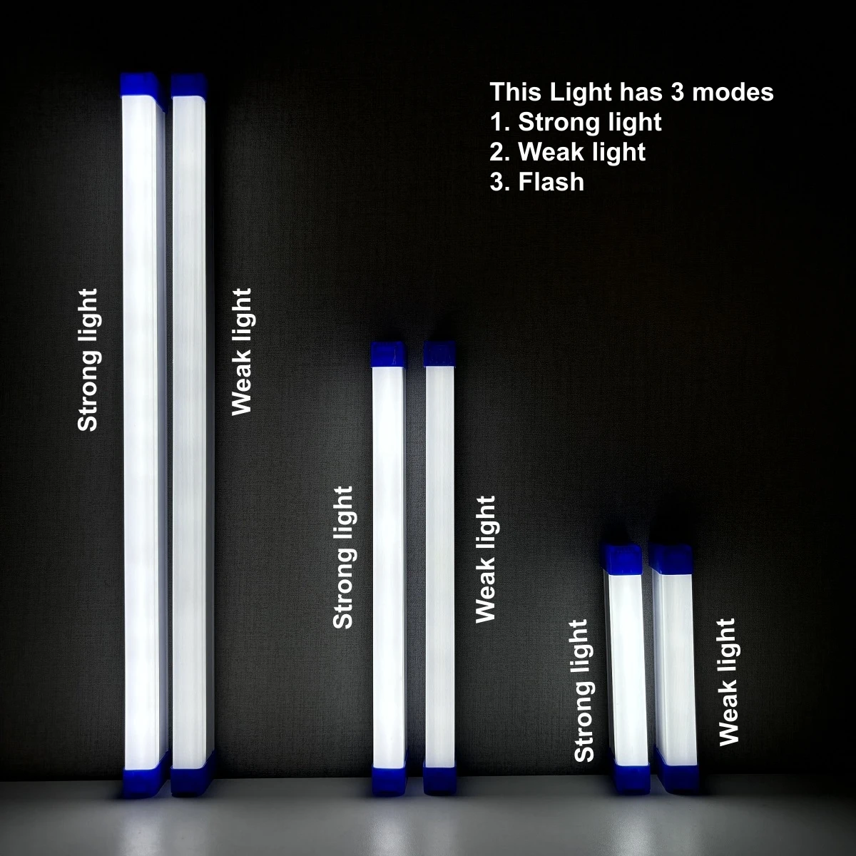 USB recarregável portátil LED Long Strip Bar Light, Lâmpada de tubo, Multi-função, ao ar livre, Camping, Emergência, Luz noturna