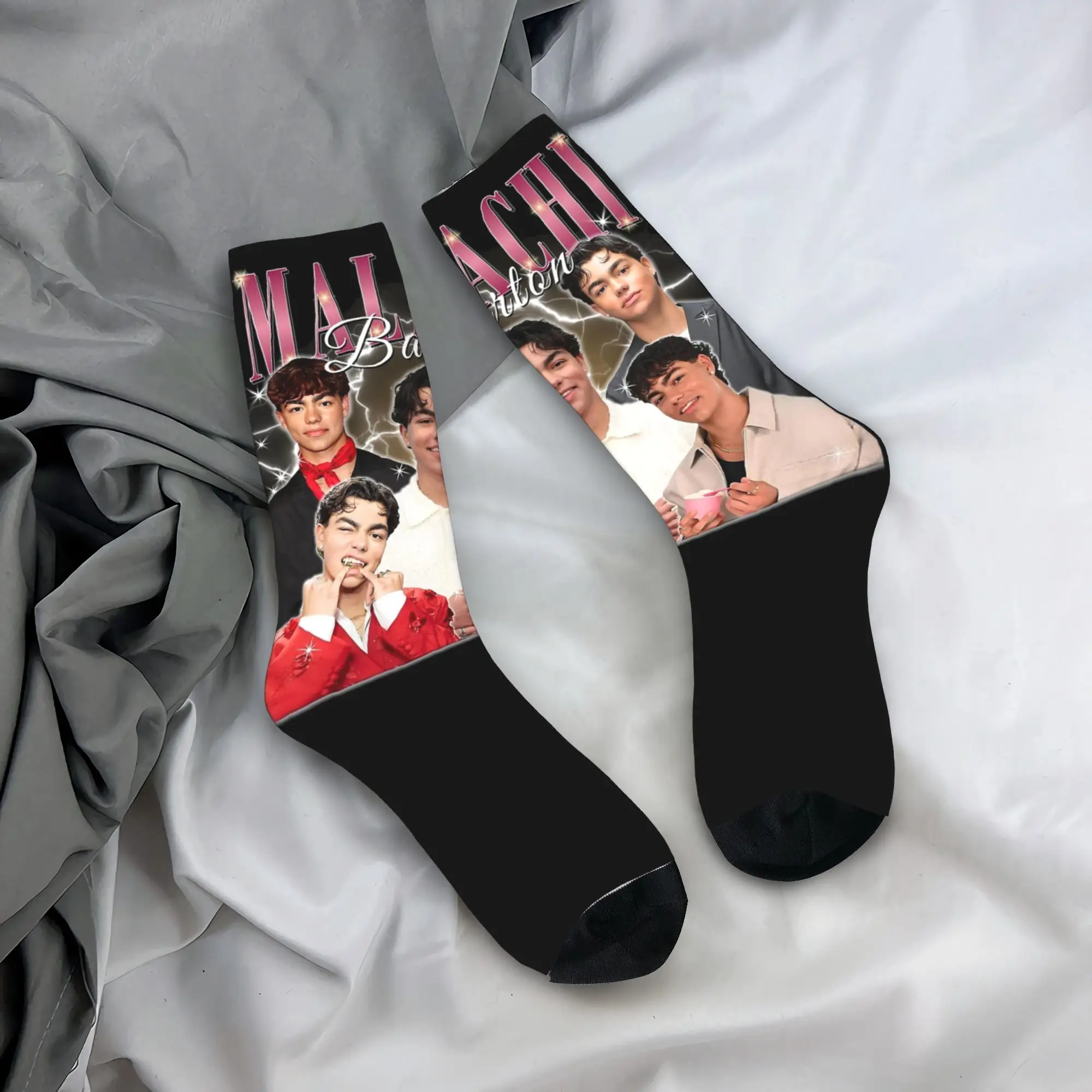 Calcetines de moda para hombre Casual Malachi Barton Actor calcetín poliéster deporte calcetines de mujer Primavera Verano Otoño Invierno,