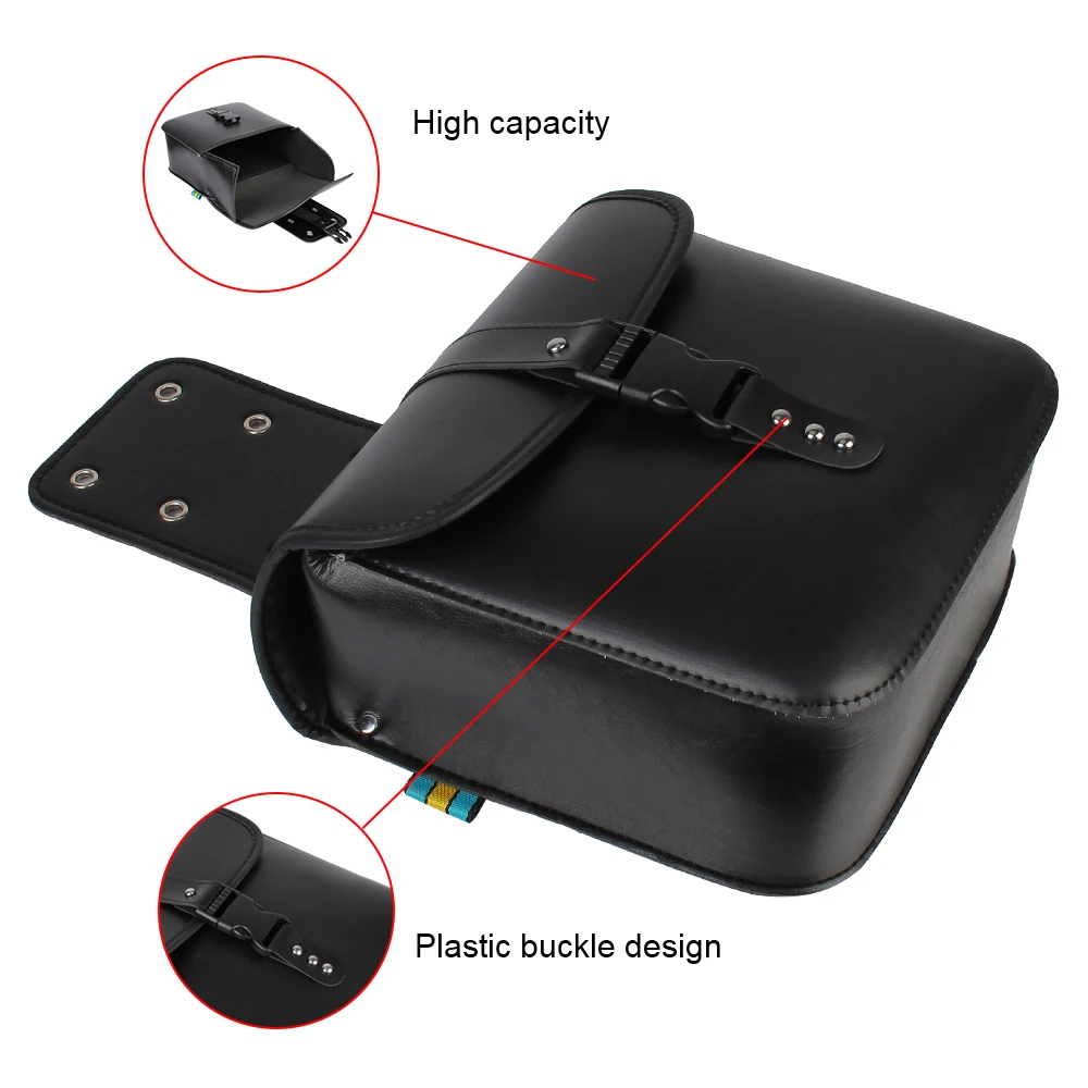 Motorcycle Riding Travel Tank Bag Motorcycle Storage Tool Bag Side Luggage Saddle Bag PU Leather Motor Tail Luggage Suitcase