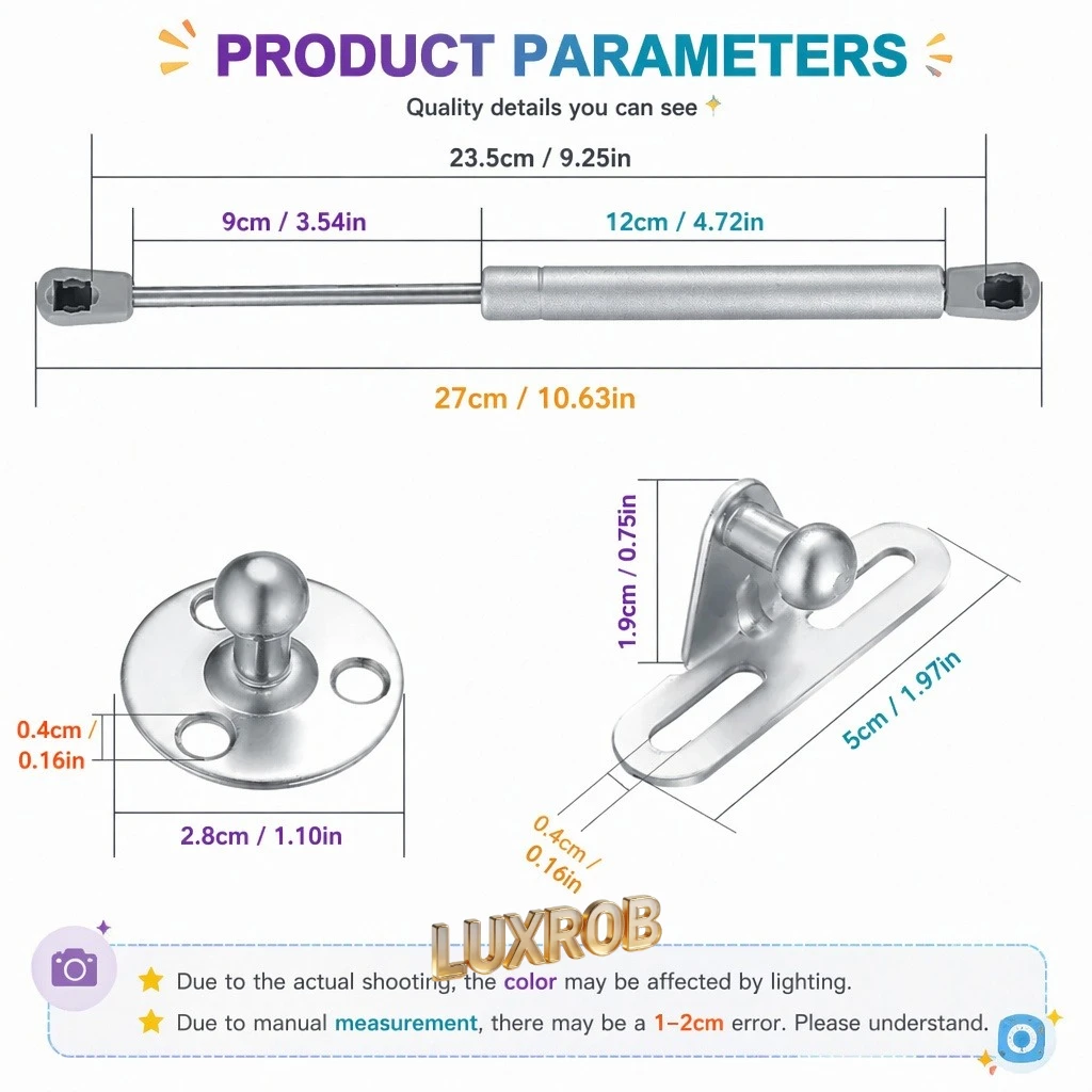 2/4PCS Cabinet Door Gas Struts 2-20KG Lift Supports Gas Spring Lid Support Gas Props/Shocks Kitchen Cupboard Hydraulic Hinge image 6