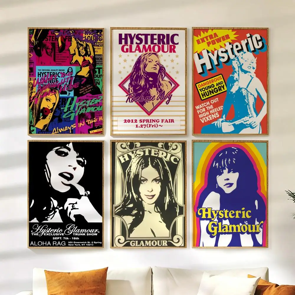 H-Hysteric Glamour Girl Painting Calligraphy Canvas Painting Art For Bedroom Living Room Home Decor Wall Decoration Decals Gift