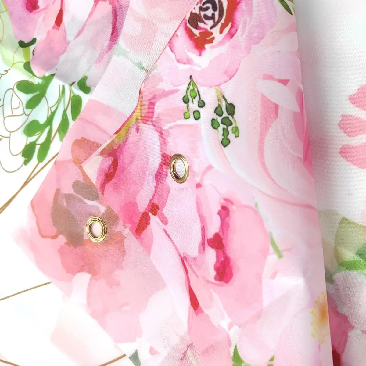 2D الباب راية Just Married غطاء باب الزفاف مع 70.8 ''X35.4'' الأزهار الزفاف دش معلقة راية حفل زفاف الديكور #5