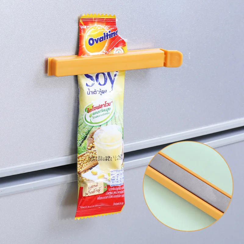 5-Pack Macaron Color Food Bag Clips - 12×1.5cm Food Grade Sealing Clips, Stylish & Functional for Kitchen Organization