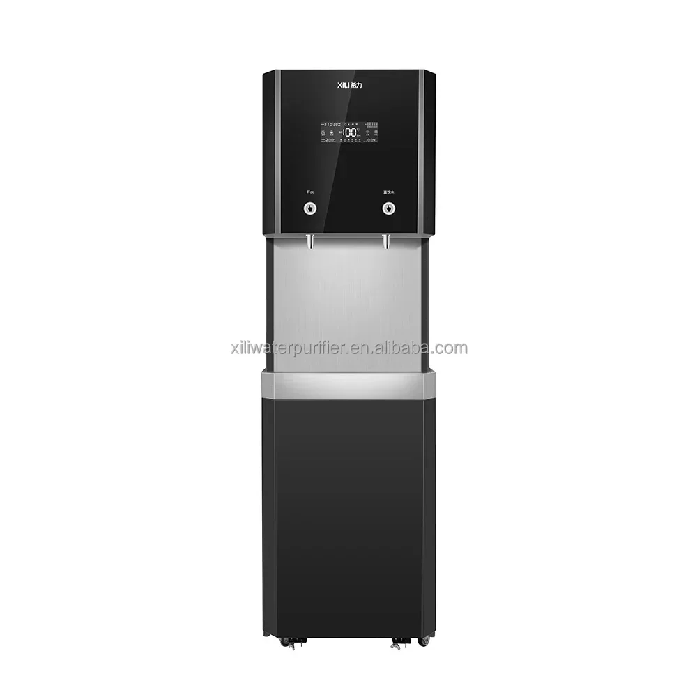 Hot and Potable Freestanding cooling Water Dispenser  Water Purifier Electric Stand Durable Stainless Steel forOffice Use Black