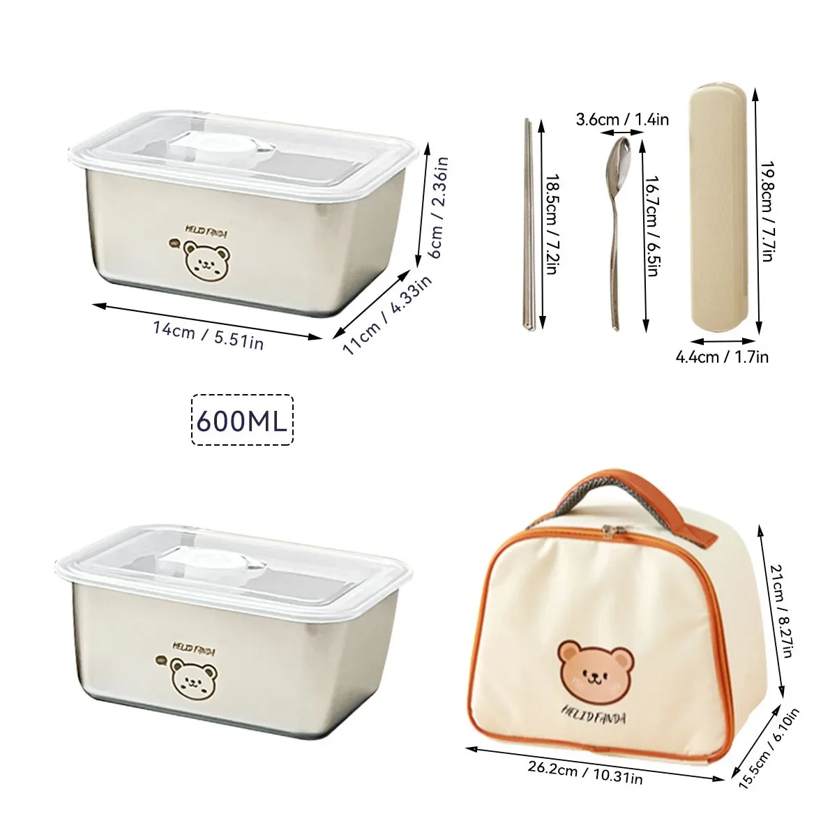 Verdikte 304 roestvrijstalen vierkante lunchbox voor kinderen en studenten, draagbaar, lekvrij, fruitbento box, voedselcontainer, koelkastbestendig