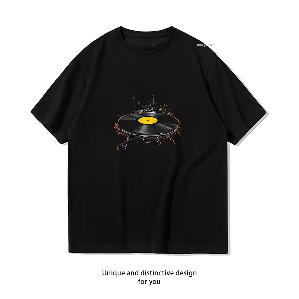 Groove vinyl record art T-Shirt Casual cotton graphic t shirts Creative streetwear Classic O-neck shirt