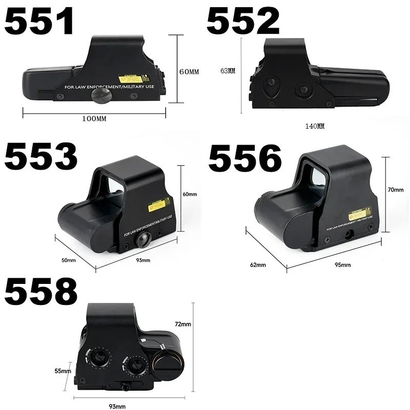 Imagem -03 - Visão Óptica Tática para Caça e Tiro Âmbito de Ponto Vermelho e Verde Brilho Ajustável 556 Compact Riflescope Reflex 553