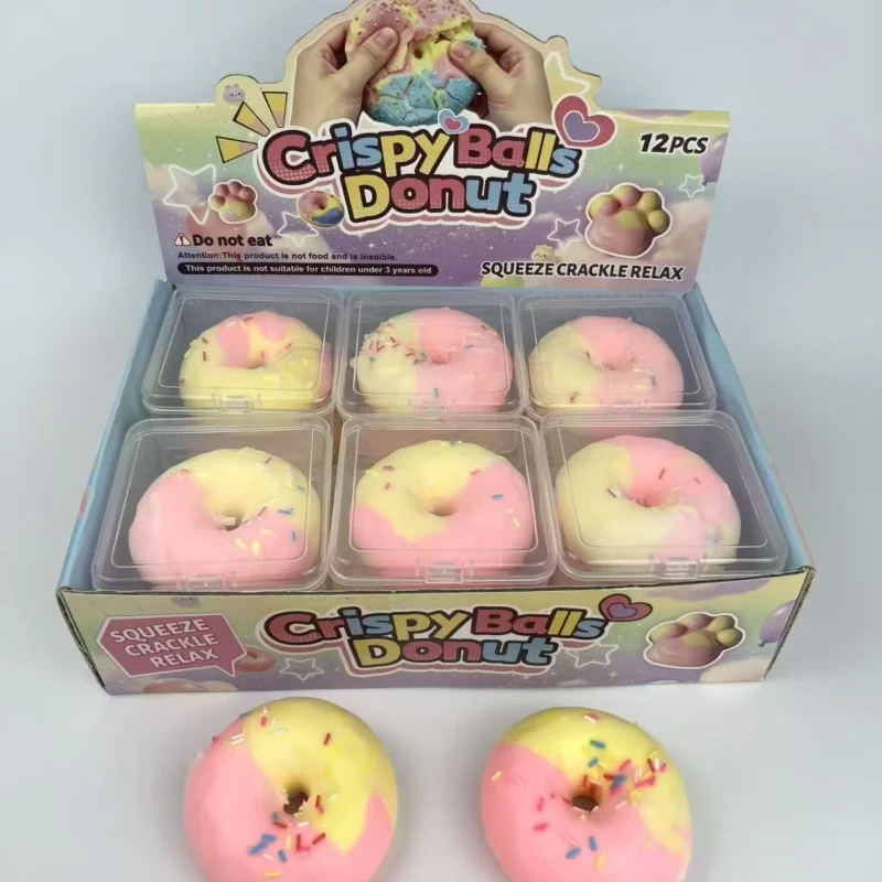 Doughnuts Chocolate Crispy Skin Squishy Pinch Slow Rebound Soft Office Home Decor Asmr Sensory Decompression Pressure Ball Gift