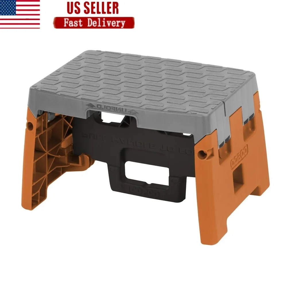Lightweight Folding Step Stool Type 1A 300lb Capacity Compact Design Safe Sturdy Plastic Step Stool Home Use