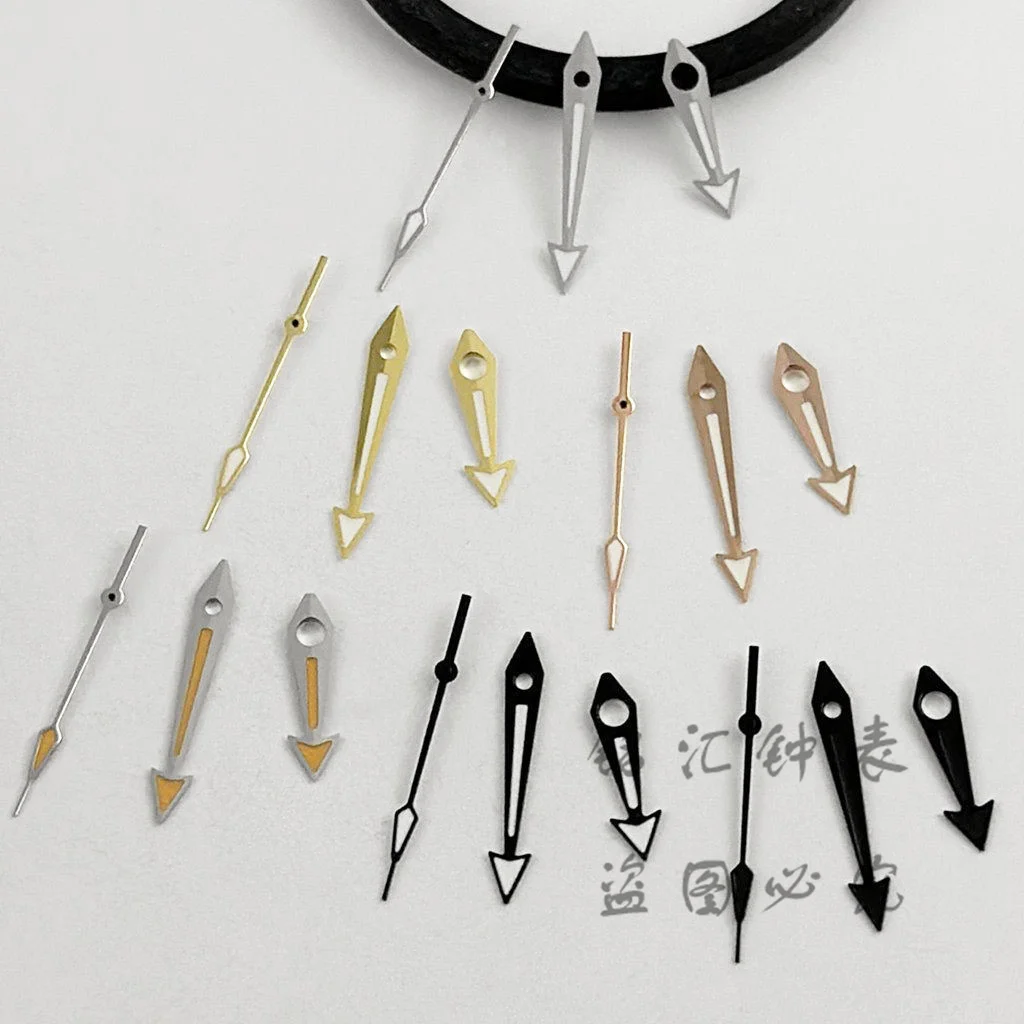 NH35 Modified Seamaster 300 Case Hands Silver Gold For NH34 NH35 4R35 NH36 4R36 7S36 Movement Watches Pointers Green Luminous