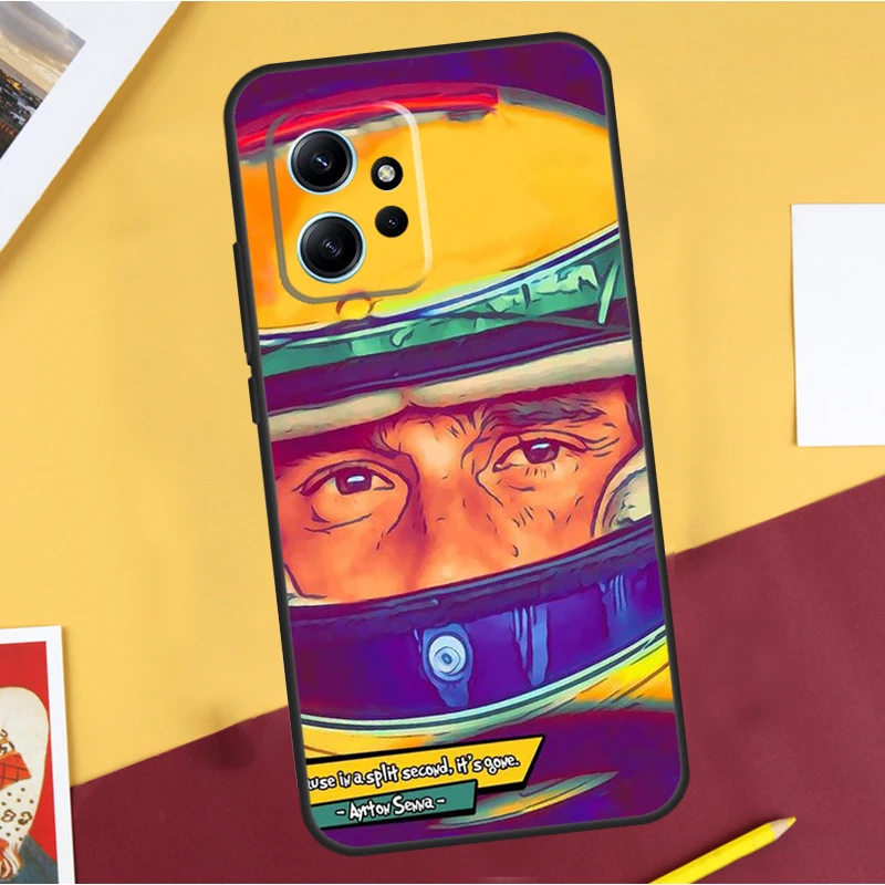 Ayrton Senna Painting Case For Xiaomi Redmi 12C 10C 9C 10A 9A Redmi Note 8 9 10 12 Pro 9S 10S 11S 12S Back Cover