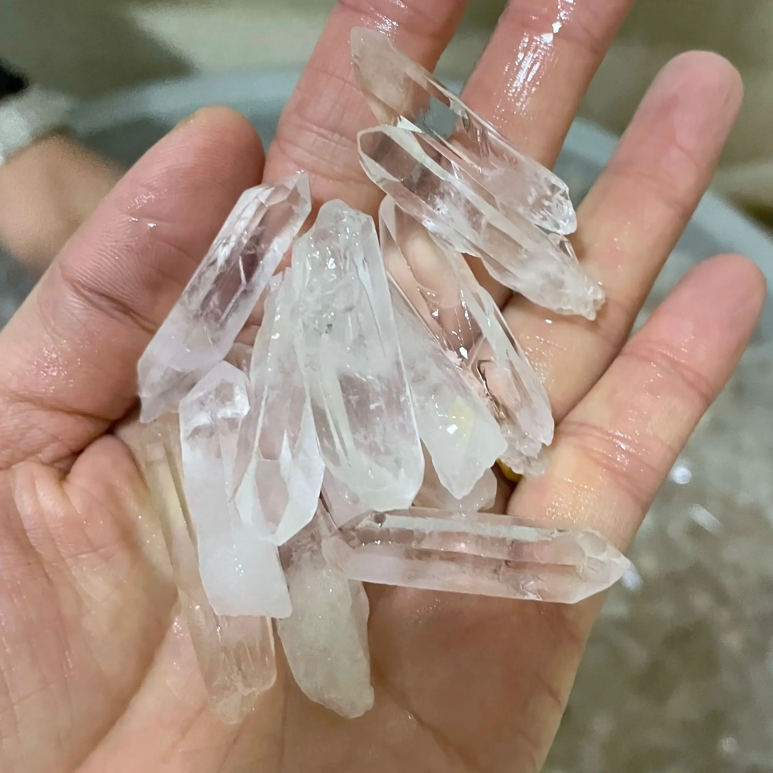 1000 g/saco em massa 100% natural claro quartzo cura ponto de cristal varinha energia pedra cru rocha mineral espécime decoração para casa