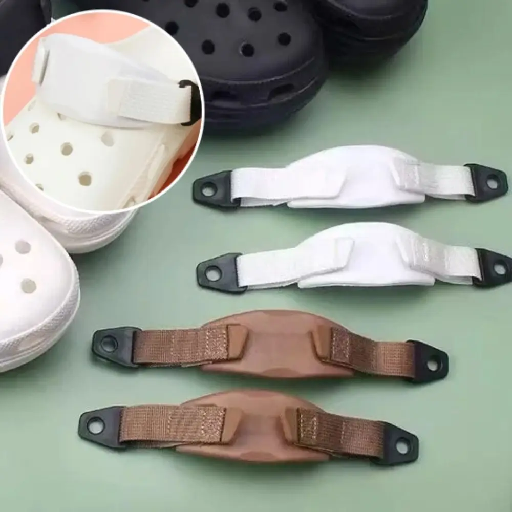 New EVA Beach Slippers Sandals Straps Adjustable DIY Garden Shoes Heel Hole Shoes Back Strap for Croc Shoes