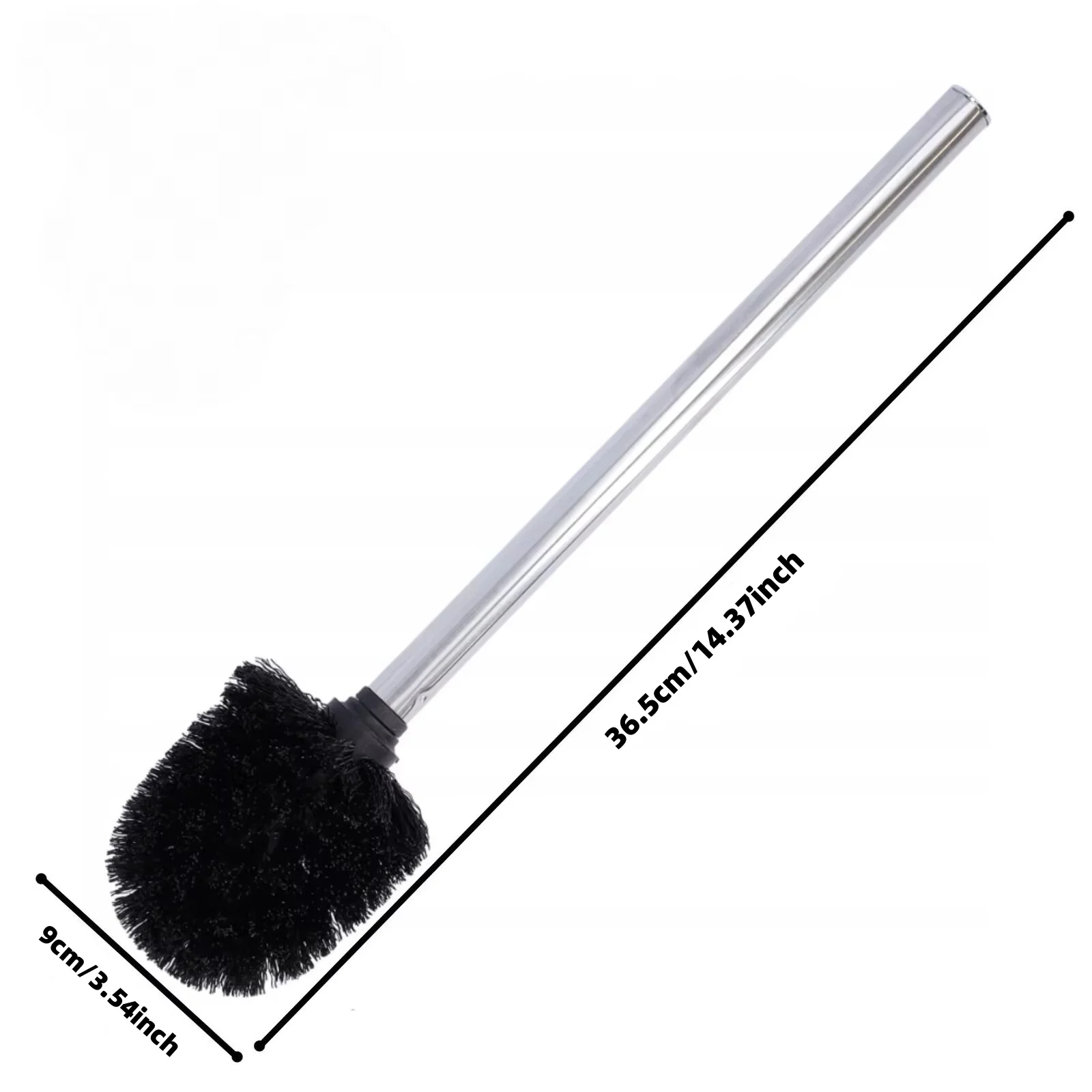 1PC Stainless Steel WC Bathroom Cleaning Toilet Brush Black Head Holder Toilet brush Sanitary brush Replacement Bath Accessories