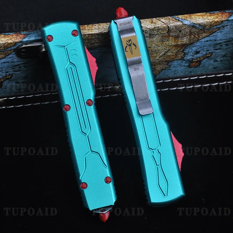 

Large Micro OTF TECH Mit Bounty Hunter Camping Hiking Survival Gear PocketKnife Aluminum Alloy CNC Handle Utility EDC Tools