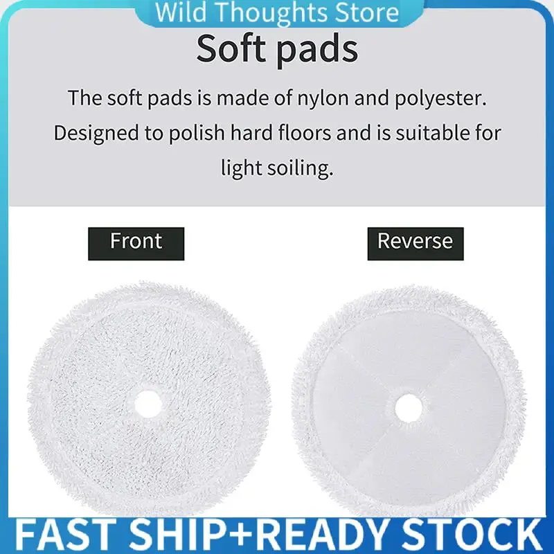 

9X Reusable Replacement Mop Pads Compatible For Bissell 3115 Spinwave Hard Floor Expert Wet And Dry Robot Vacuum-[Qahk]