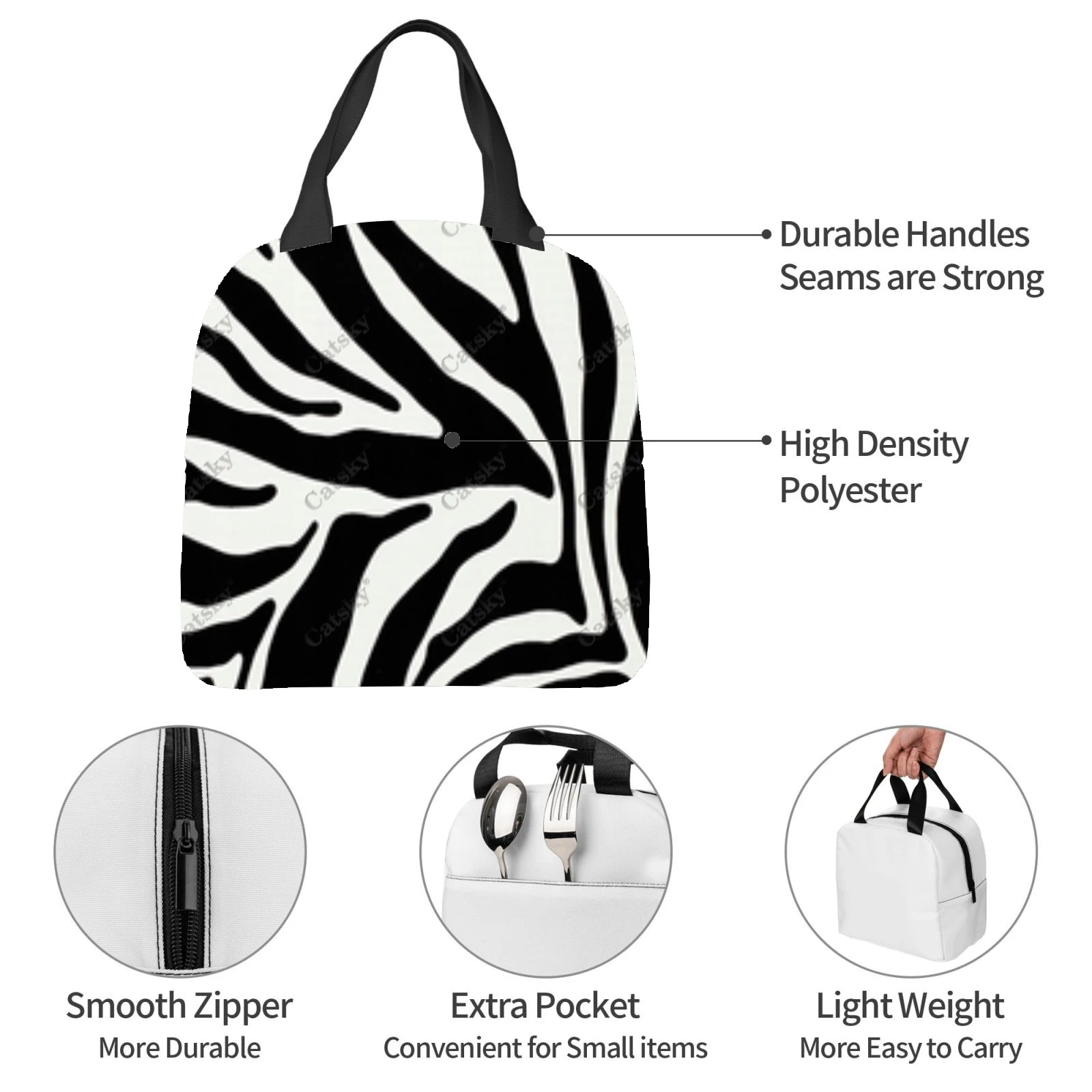 leopard print Portable aluminum foil thickened insulated lunch bag meal bag printed waterproof insulated lunch tote bags