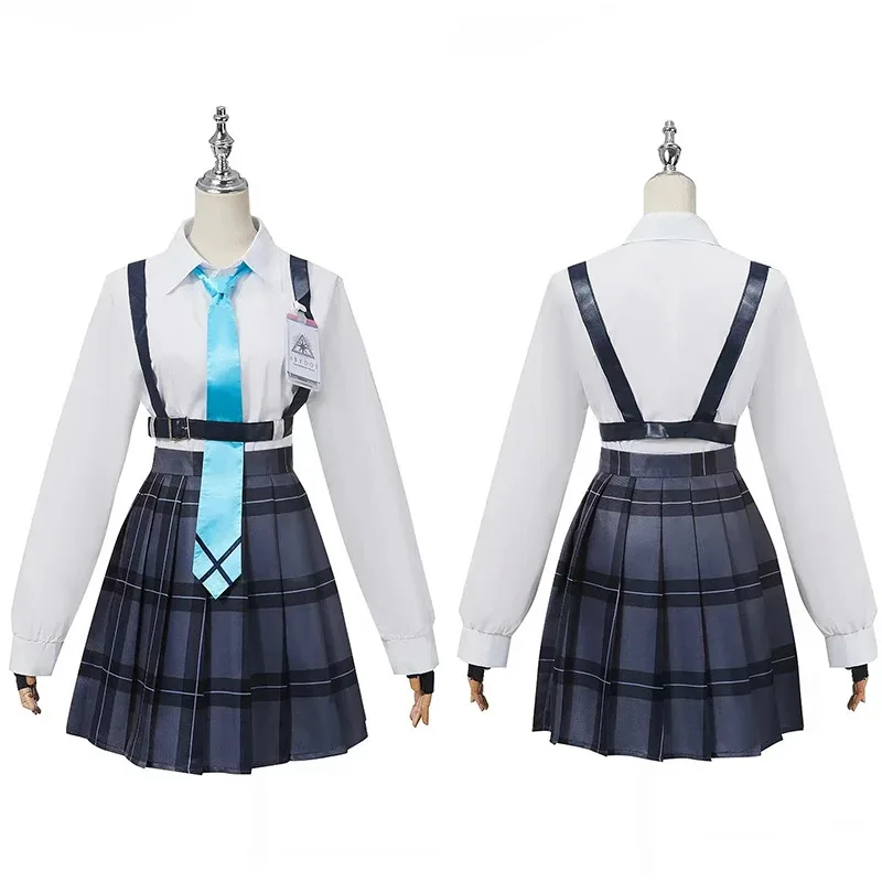 CyTakanashi Hoshino Costume Game Blue Archive Cosplay School JK Uniforms Top Skirts Wig Outfit Carnival Party Women Man Anime Su