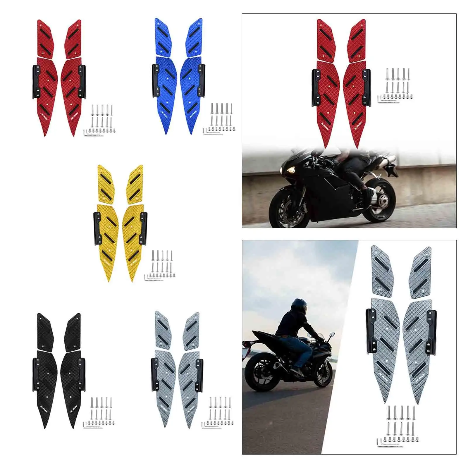 

Motorcycle Floorboards Easy Installation Male Accessories Nonslip Foot Pegs