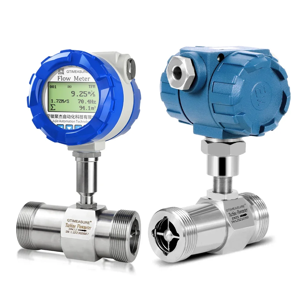 2026 Fuel Stainless Steel Portable Water Flowmeter Mounts Simple Hart Output Turbine Flowmeter