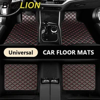 BLALION-alfombrillas para el suelo del coche, 4 Uds., universales, PU, impermeables, Protector de almohadilla para los pies, juego de alfombrillas delanteras y traseras, accesorios interiores