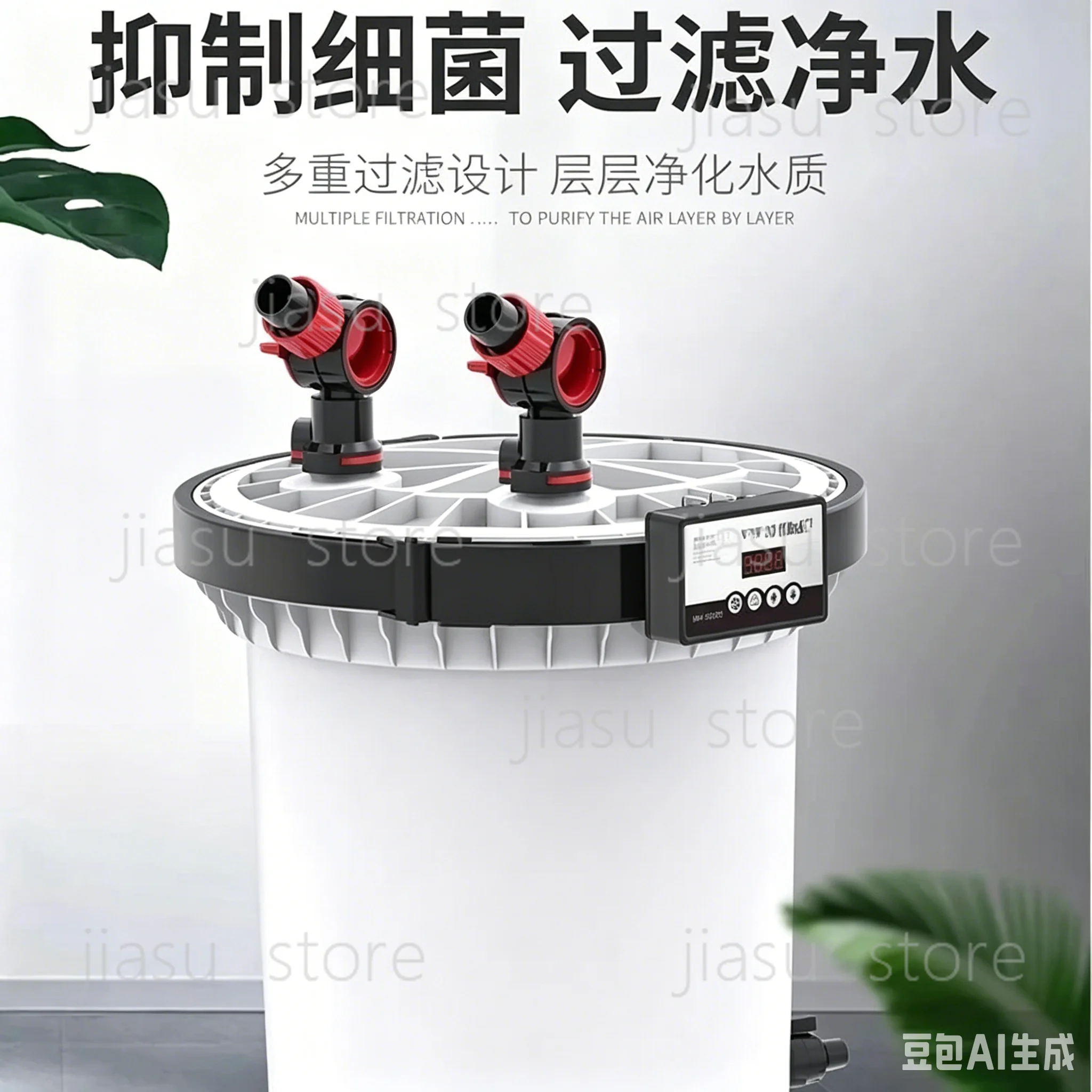 HW3000 Frequency Conversion External Aquarium Filter | For Large Fish Tanks, Silent Operation (Suitable for Planted Tanks)