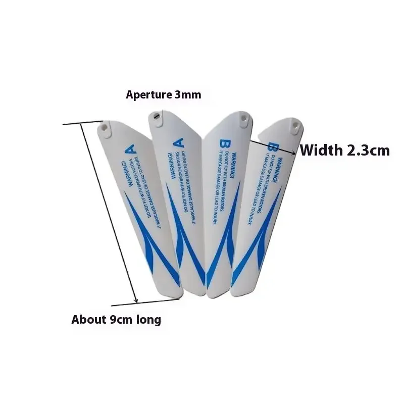 

4Pcs 2025 New 3.54 inch Spare Blades Fans For RC Toy Spare Parts Accessories Mini Helicopter Drone CH002 CH023