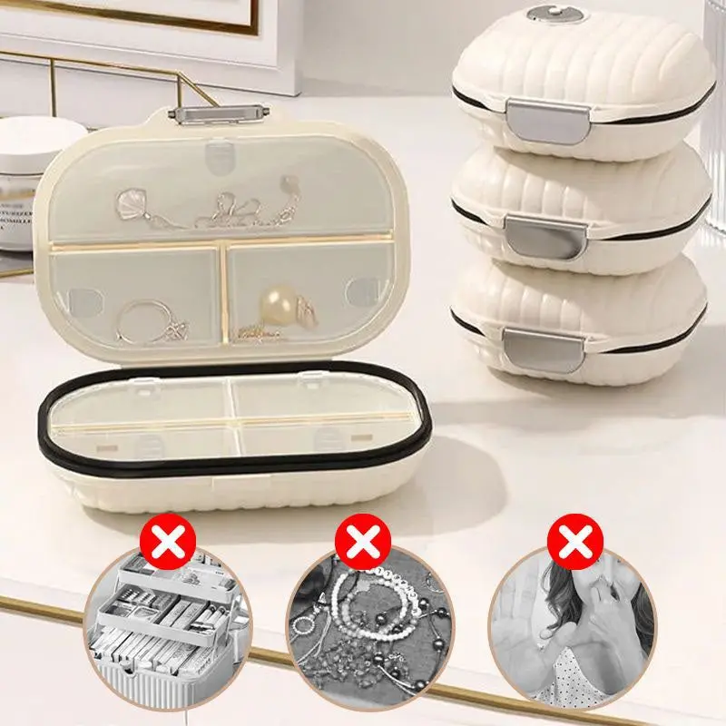 Seven day Travel Mini Portable Medicine Box High Beauty Multi Grids Sealed Storage Box for Split Jewelry Pill