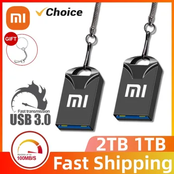 샤오미 플래시 드라이브, USB 3.0 미니 고속 금속 펜드라이브, 휴대용 드라이브, 방수 메모리 스토리지, U 디스크, 2TB, 1TB, 256GB 스틱 