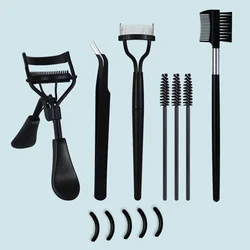 Eyelash Comb with 5 Silicone Pads&1 Double-Ended Eyebrow and Eyelash Comb&1 Steel Eyelash Comb&1 Eyelash Tweezers&3 Spiral Combs