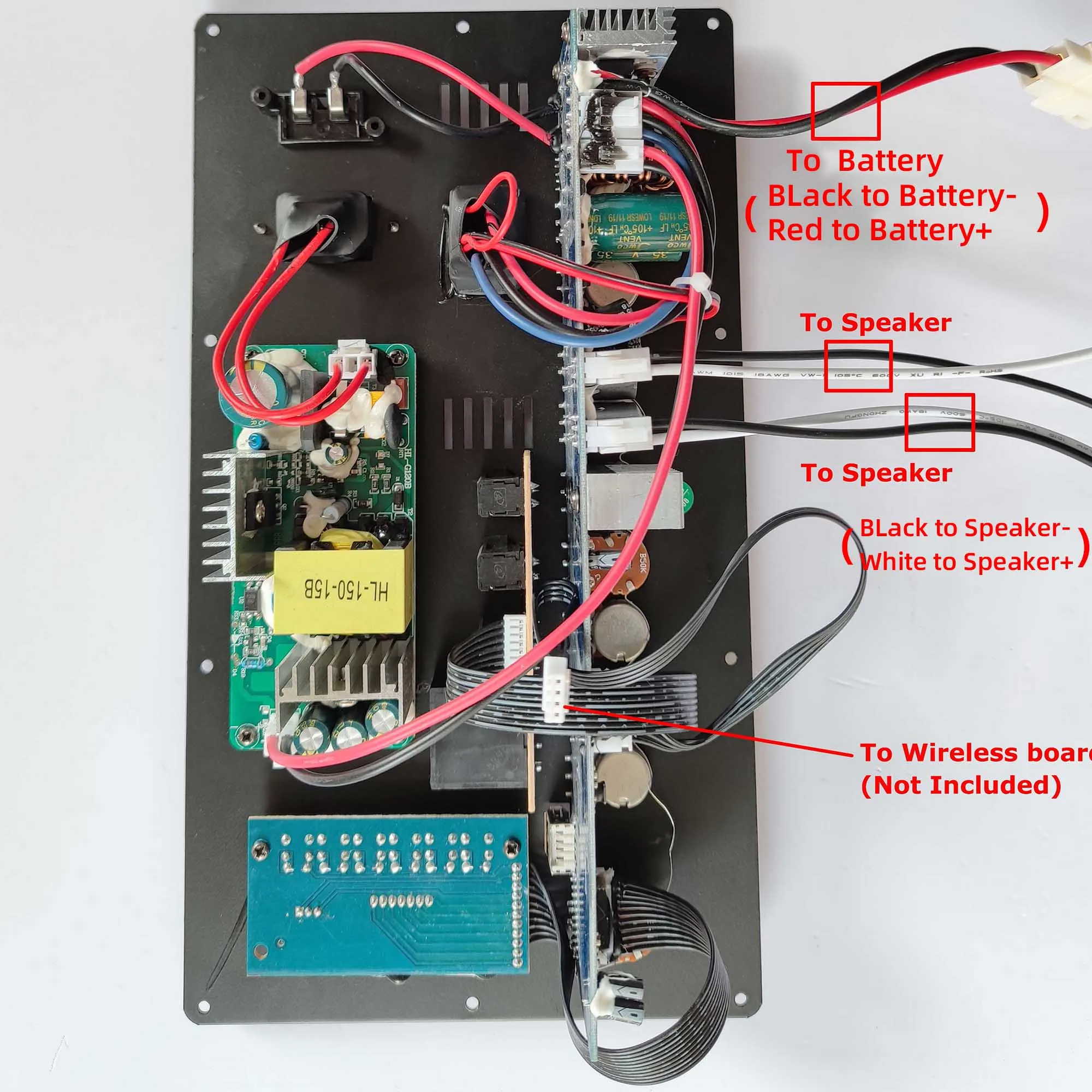 Super Quailty 12/220V Digital Bluetooth 2.0 Stereo 2*150W 300W Amplifier Board for 8-18 Inch Speaker with Microphone Guitar In