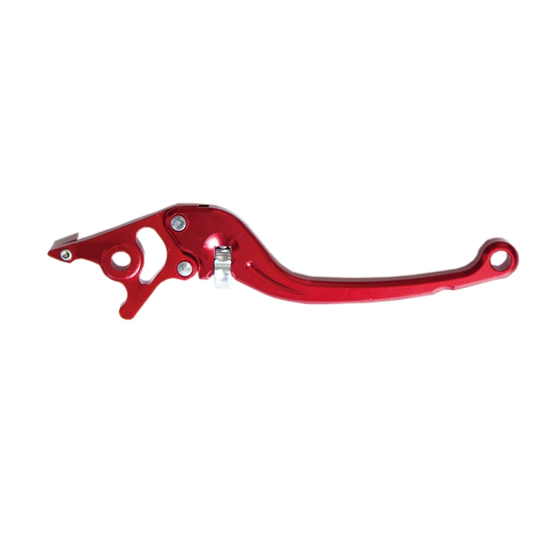 Modified Aluminum Adjustable Hydraulic Disc Brake Levers, Red Left & Right Brake Handles for E-Bike Electric Motorcycle