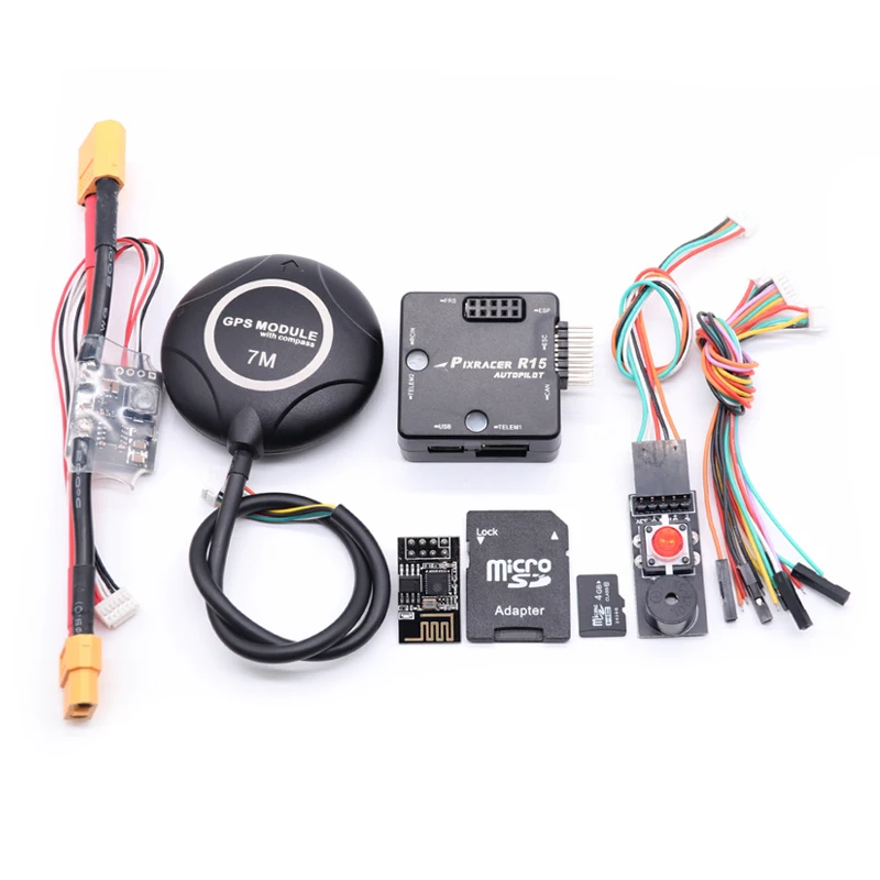 PIXRACER R15 Autopilot Xracer PX4 Pixhawk Flight Controller +7M gps xt60 For FPV Racing RC Drone Quadcopter Multicopter