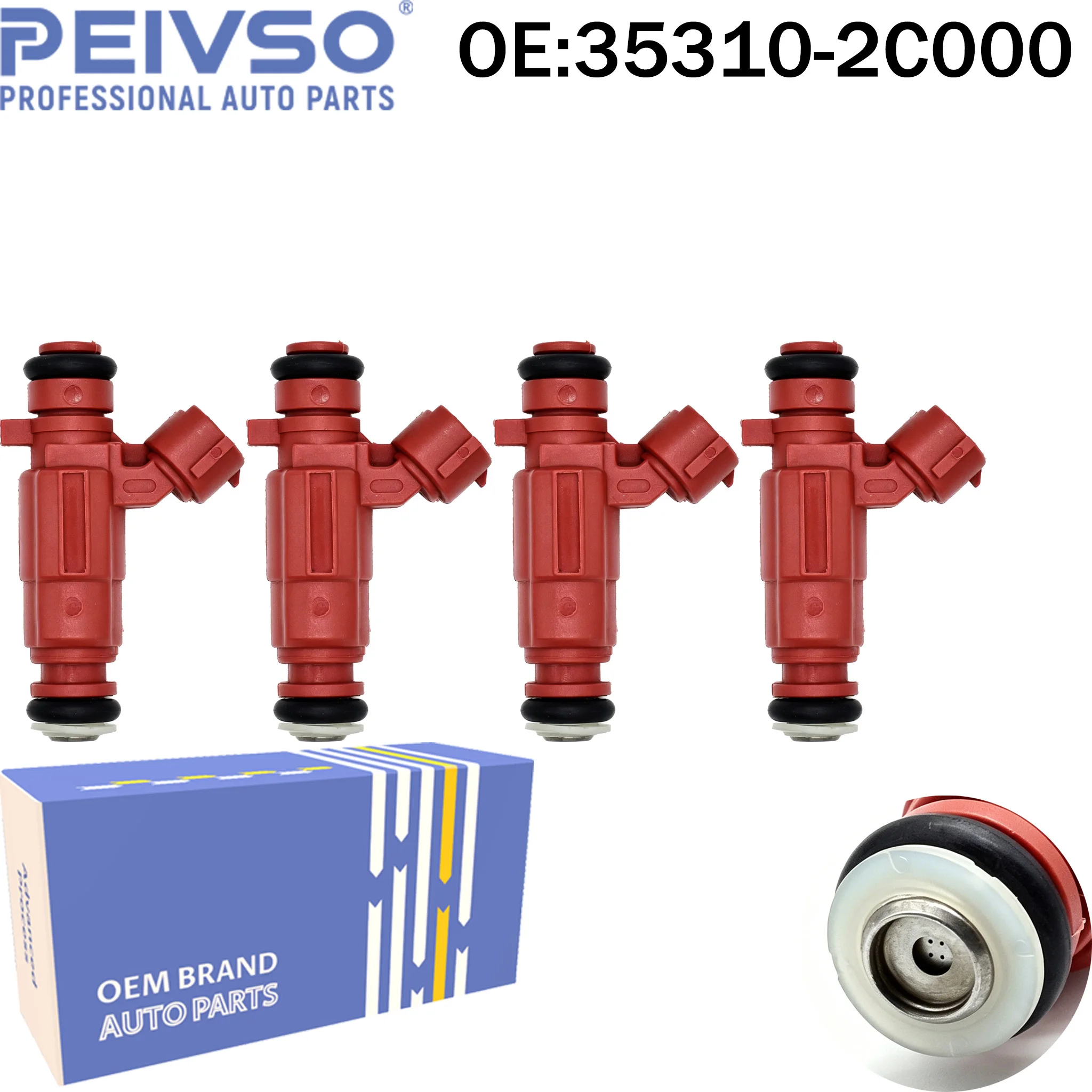 PEIVSO 4pcs Fuel injector 35310-2C000 353102C000 for HYUNDAI ELANTRA 2011-2012 1.8L for KIA FORTE SOUL STAREX 35310 2C000
