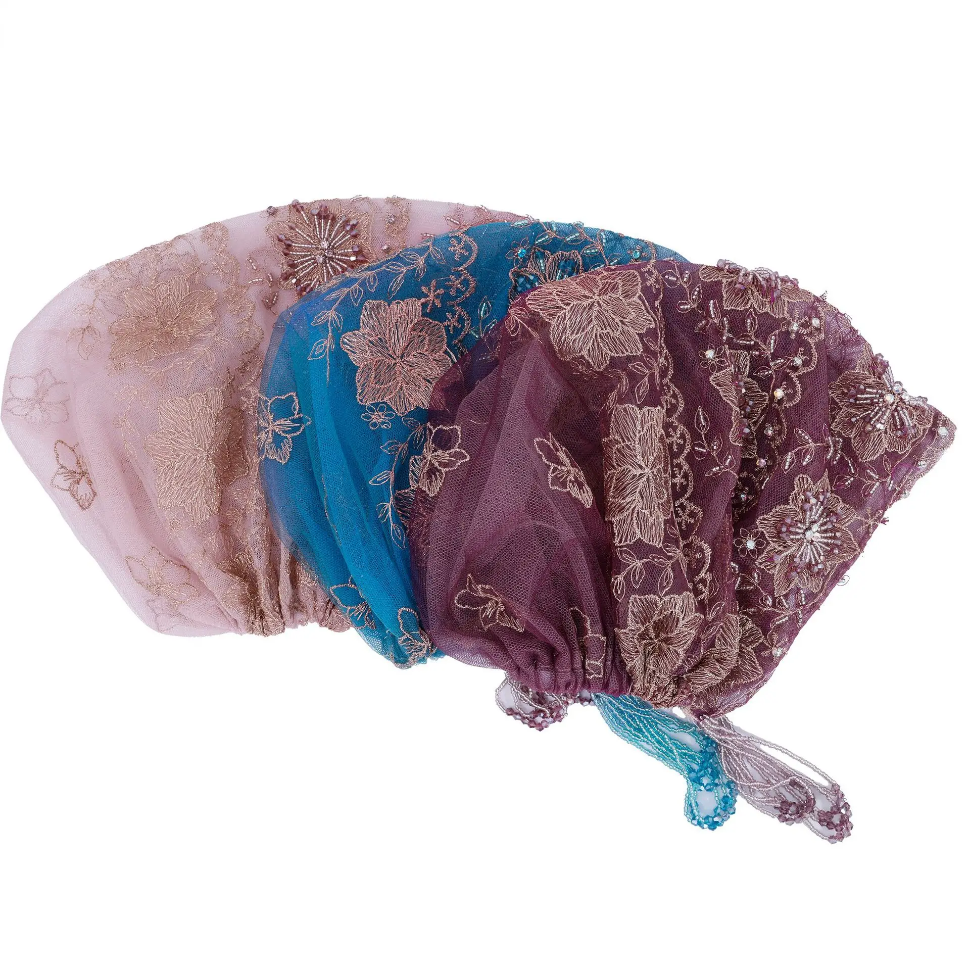 Neue Spitze Underscarf Frauen Muslimischen Hijab Perlen Quaste Turban Mützen Motorhaube Kopftuch Islam Hochzeit Party Kopf Wrap Turbante Kappe