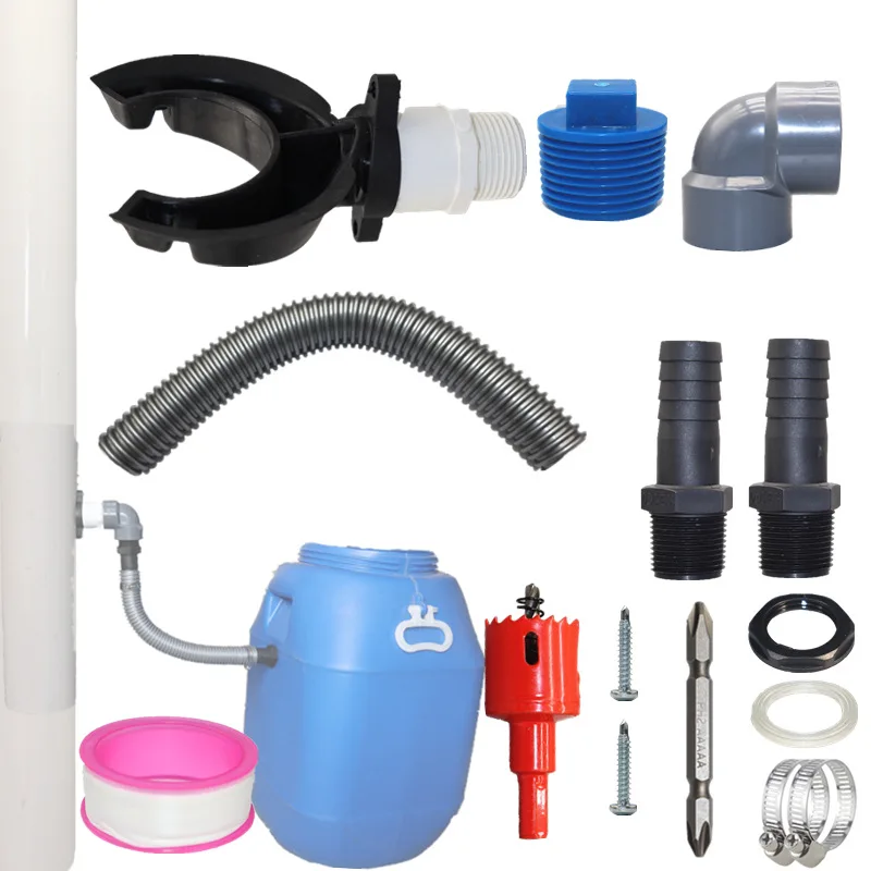 75/100/110Mm Round PVC Falling Pipe Rainwater Collector Roof Falling Water Collection Hose Rainwater Collector