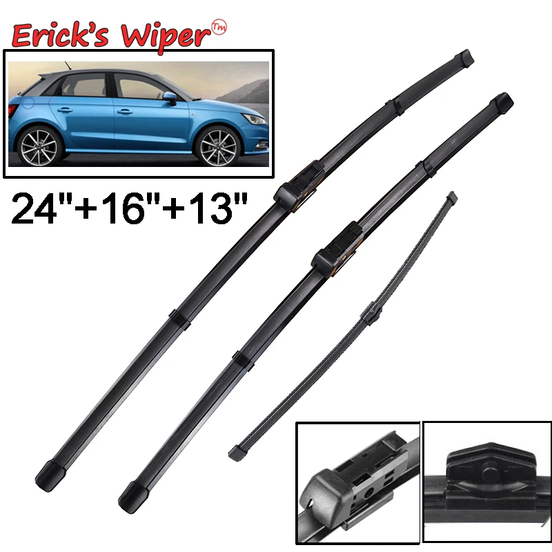 Erick\'s Wiper LHD Front & Rear Wiper Blades Set For Audi A1 2010 - 2017 Windshield Windscreen Window Rain Brushes 24\