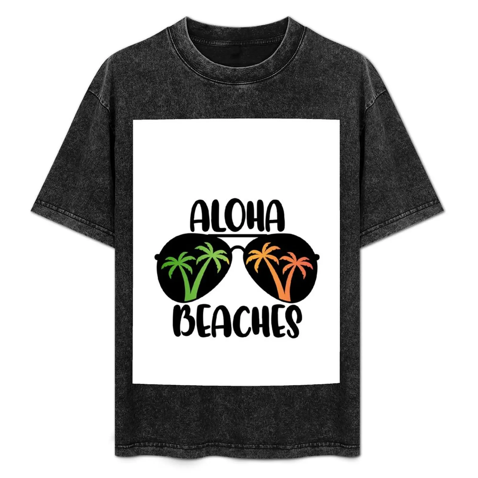 

aloha beaches T-Shirt Basic Casual Wear Short Sleeve Top