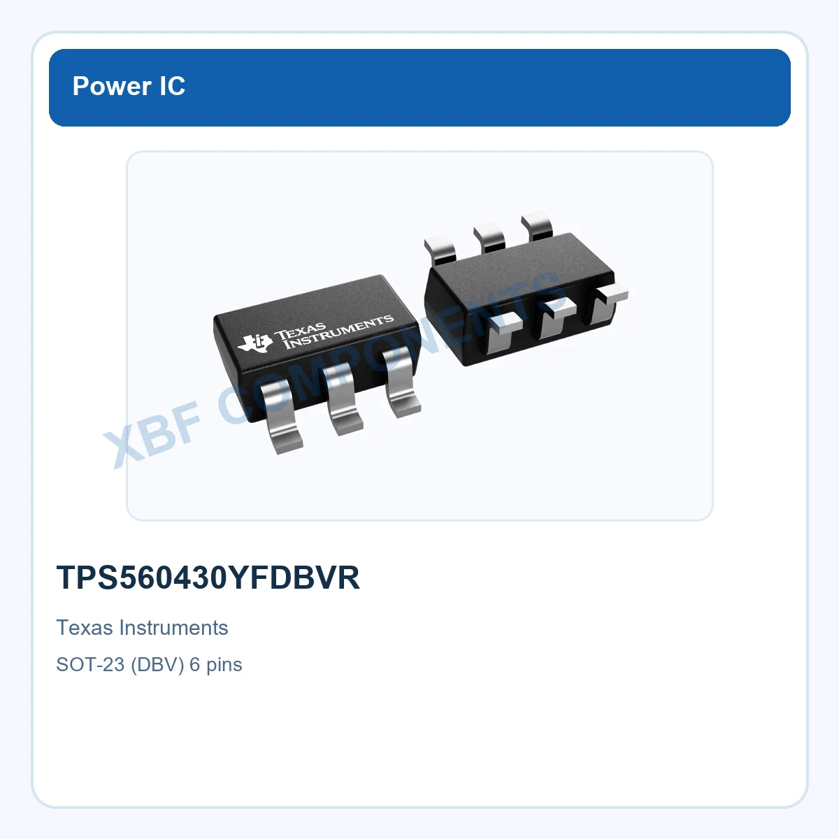 TPS560430YFDBVR Texas Instruments Buck Converter 4V 36V 0.6A SOT-23 (DBV) 6 pins