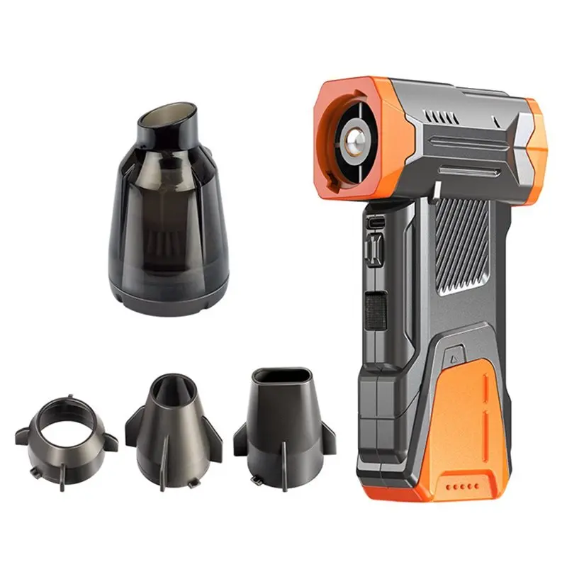 

【СОВЕРШЕННО НОВЫЙ】 Высокоскоростной вентилятор для удаления пыли, 130000 об/мин, бесщеточный, 8000 мАч, мощный снегоуборщик, мини-ручной вентилятор, оранжевый