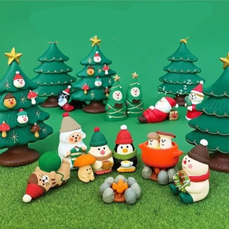 Cute Cat DIY New Christmas Scene Mushroom Fashion Decoration Shooting Props Miniature Resin Small Pendant - Image 2