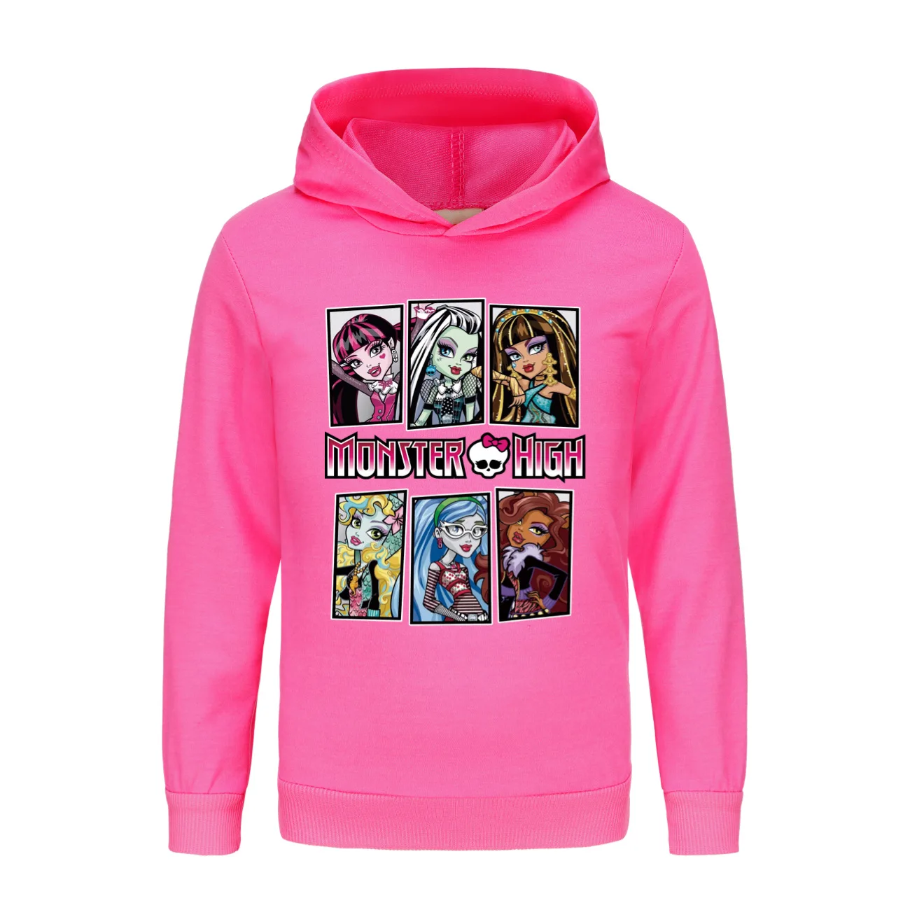 Monster High Clothes Hooded Hoodie Sweatshirt Boys Girls Teenager Anime Cartoon Cosplay Costume Pullovers for Toddler Kids 2-16Y