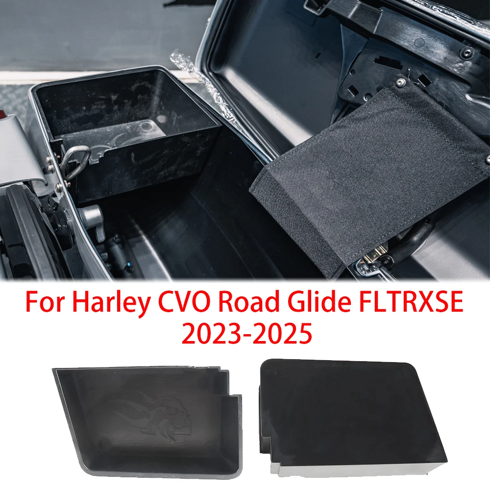 

Для Harley CVO Road Glide Street Glide 2023-2025, черный органайзер-поддон для хранения в жестких кофрах ABS ﻿