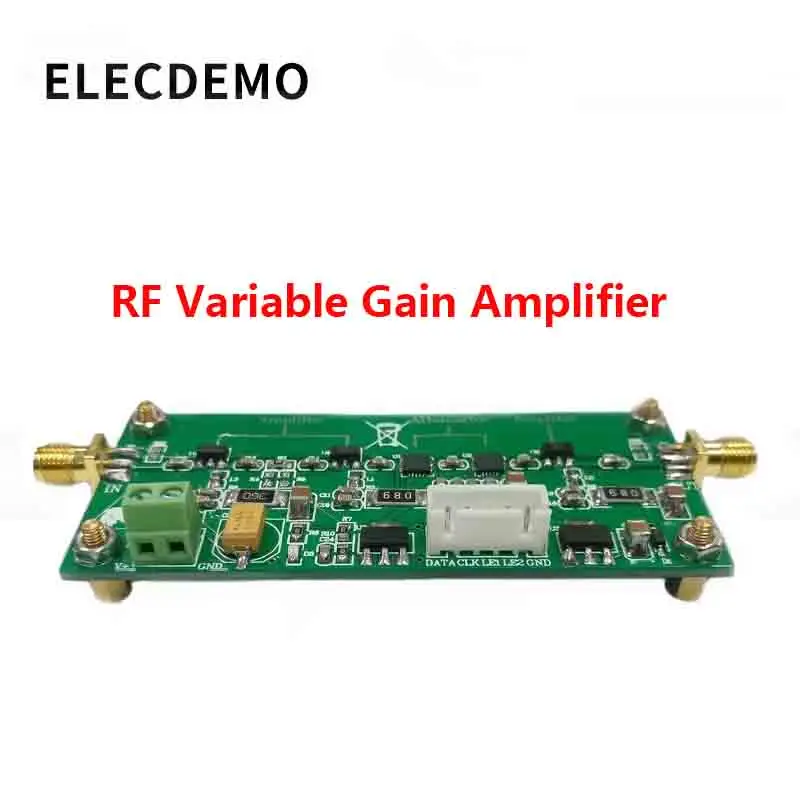 RF Variable Gain Amplifier Module, 0-60dB Adjustable Gain Broadband, -65dBm Small Signal, Low Noise High Linearity, PCB DIY