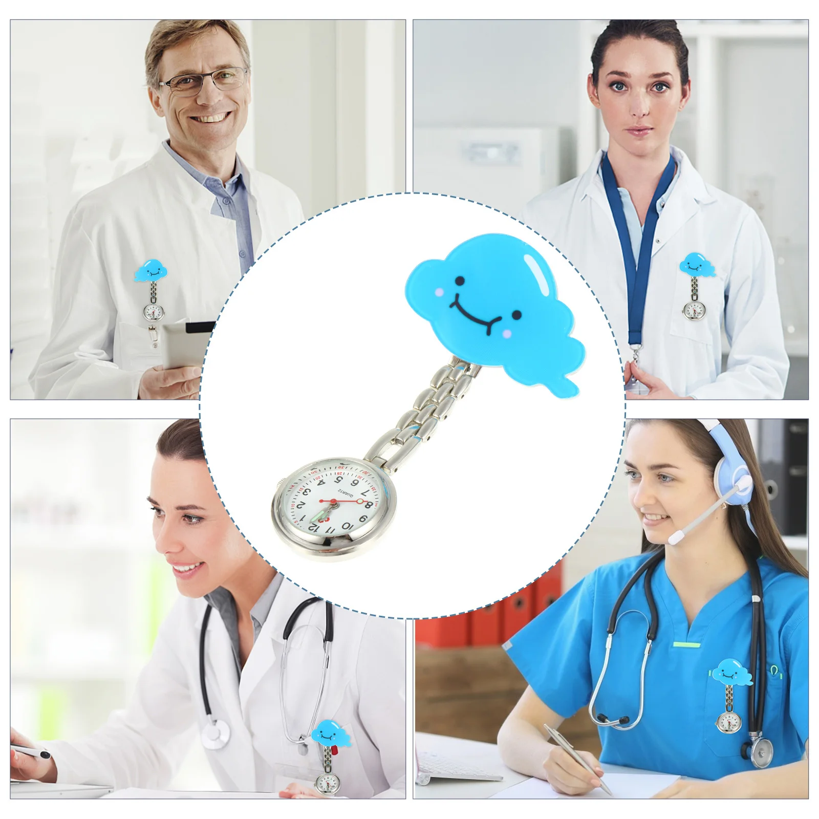 

Nurse Luminous For Nurses Doctors Students Clip-On Quartz Luminous Watch Watch Portable Gift For Family Friends