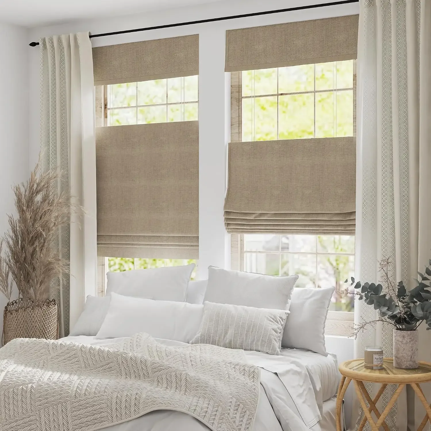 Motorized Top Down Bottom Up Roman Shades Remote, 68