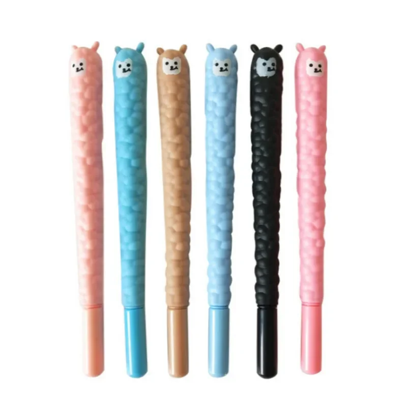 

40 шт., креативная гибкая гелевая ручка из альпаки, милая студенческая мультяшная водяная ручка, крутые канцелярские товары, ручка для подписи, канцелярские принадлежности