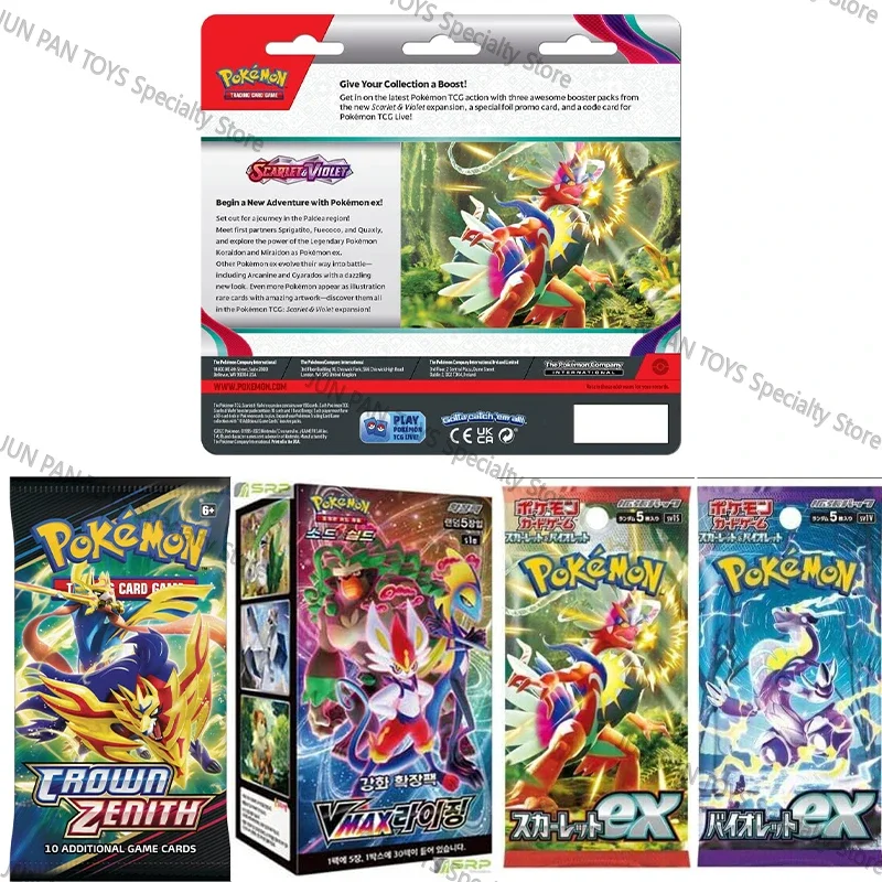 Oryginalna gra karciana Pokemon Trading Scarlet Violet Pikachu Expansion Pack EX Set TCG Pin Collection VMAX Sword Shield GX Premium